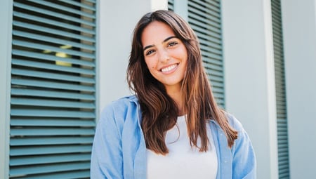young woman smiling